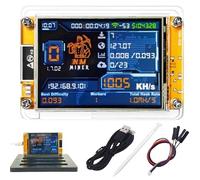 NerdMiner V2 Bitcoin Miner 1020KH/s, ESP32 BTC Solo Lottery Miner con pantalla TFT de 2,8 pulgadas, minero de bitcoin con reloj de mesa, Crypto Lottery Mineral compatible con Nerd Miner