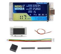 NerdMiner V2 Pro 307KH/S T-Display S3 Bitcoin Solo Lottery Miner Win BTC con Caja Pantalla TFT en Color de 1,9″ bajo Consumo de energía, conexión WiFi y alimentación USB-C Compatible con NerdMiner v2