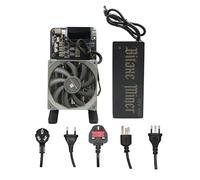 NerdQaxe++ 4.8TH/s Miner Bitcoin - 4 BM1370 ASIC Chips, 15J/Th, 68W Consumo, WiFi 2.4G, Máquina de Minería Abierta, Alta Eficiencia (negro)