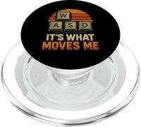 Nerds Geeks Funny PC Gamer Vintage WASD It's What Moves Me PopSockets PopGrip para MagSafe