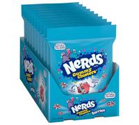 Nerds Gummy Clusters Berry Peg Bag - Caramelos con Texturas Múltiples - Ácidos y Crujientes - Centro Gomoso Frutos del Bosque - Con Concentrado de Frutas - Ideal para Compartir - Pack 10 Bolsas x 113g
