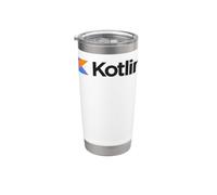 Nerdy Kotlin Programador Geek Programa Profesor de Matemáticas Vaso térmico de acero inoxidable de doble pared