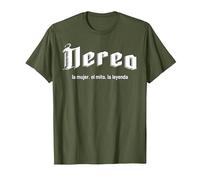 Nerea la Mujer el Mito la Leyenda Nerea Nombre Camiseta, Hombre, Verde Oliva, M