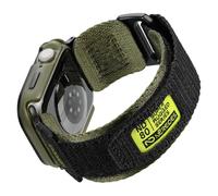 Nereides Compatible con Apple Watch pulsera de 42 mm, 44 mm, 45 mm, 46 mm, de nailon suave, correa deportiva con funda, diseño de velcro para iWatch Series 10/9/8/7/6/5/4/3/2/1/SE/SE2, verde