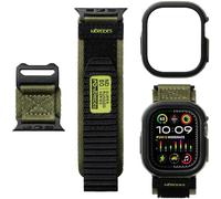 Nereides Compatible con correas de Apple Watch Series 11 10 9 8 7 6 5 4 SE 3/2/1 Ultra 3/2/1, correa deportiva de nailon de repuesto para iWatch de 46 mm, 45 mm, 44 mm, 49 mm (L, verde)