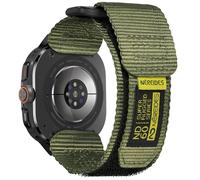 Nereides Correa deportiva compatible con Samsung Galaxy Watch Ultra de 47 mm, correa de nailon suave, correas de repuesto para Galaxy Watch Ultra de 47 mm 2025 (verde L)