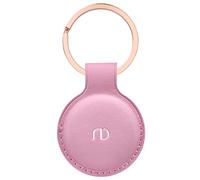 Nereides Funda de piel compatible con el colgante Apple Airtag Airtags, llavero de piel, resistente a los arañazos, funda para Air Tag con llavero (rosa)