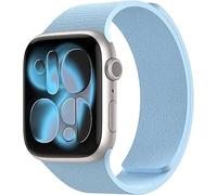 Nereides Pulsera magnética de silicona compatible con Apple Watch 42 mm 40 mm 46 mm 44 mm 45 mm 41 mm 38 mm 49 mm, mujer y hombre sin hebilla correa de repuesto para iWatch Series 11 10 9 8 7 6 5 4 3