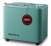 Neretva Máquina para hacer pan 20 en 1, doble calentador, máquina de pan de 2 libras, material de metal y cerámica antiadherente, máquinas compactas para hacer pan sin gluten, francés, carne seca,