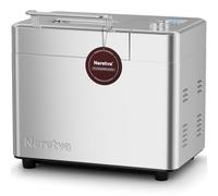 Neretva Panificadora de Pan, 17 Programas & 2.2 LB Panificadora Recipiente de Cerámica Antiadherente & Doble Elemento Calentamiento Frutos Secos Dispensador Silenciosa - Gluten/Pan De Levadura Natural