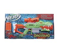 Nerf DinoSquad Rex-Rampage, Lanzador de Dardos motorizado, Diseño de dinosario T-Rex, Clip de 10 Dardos, Multicolor, 20 Dardos incluidos