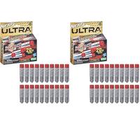 Nerf AccuStrike Ultra - Set de 20 Dardos de Repuesto - Diseño de precisión - Solo compatibles con lanzadores Nerf Ultra (Paquete de 2)