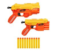 Nerf Alpha Strike Fang QS-6 y Cobra RC-6 Blasters, lanzador de dardos múltiples, 10 dardos oficiales Nerf Elite, para niños, adolescentes y adultos