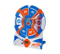 NERF Diana Strike N Score Electrónica - Diana Automática con Luz y Puntuación | Incluye Lanzador y Dardos Nerf | Juego Competitivo Individual o Grupal Multicolor