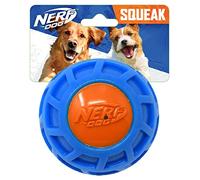 Nerf Dog - Bola de chirrido (10,16 cm), Color Azul y Naranja