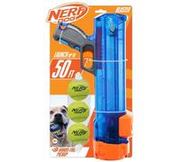 Nerf Dog Juego de Regalo Compacto de Pelotas de Tenis con 3 Pelotas, Ideal para Buscar, Recarga Manos Libres, Lanza hasta 50 pies, Unidad Individual, Incluye 3 Pelotas Nerf