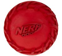 Nerf Dog Pelota de Goma para Perros con Perfil de neumáticos y chirridos, Color Rojo o Verde, 7,6 cm