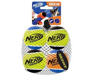 Nerf Dog - Pelota de tenis de 2,5 pulgadas (4 unidades)