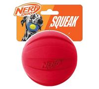 Nerf Dog Squeak Ball, 4.25 Pulgadas, Rojo