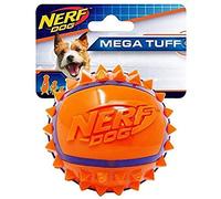 Nerf Dog TPR Spike Ball - Juguete para Perro, Goma termoplástica, 9 cm, Negro/Naranja