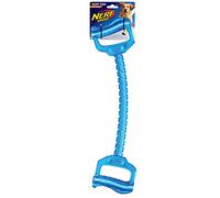 Nerf Dog vp6853e de 2 Mango De TPR de Tug - Stick de Goma con 2 Asas, Color Azul/Verde, 48.3 cm