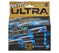 Nerf-F1048eu4 Nerf Sonic Screamers-Paquete de Recambio de 20 Silbato de Dardos a través del Aire-Compatible Solo Ultra Blasters, sólido, Multicolor (Hasbro F1048EU4)