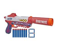 Nerf Fortnite, Lanzador SP-Drift OG, Clip Integrado de 3 Dardos, 8 Dardos de Espuma Elite, Cañón removible, Regalos Infantiles, A Partir de 8 años