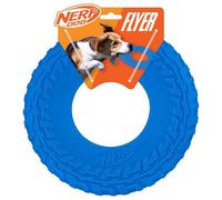 Nerf Juguete Volador de neumáticos de Goma para Perro, Disco Volador, Ligero, Duradero, Flota en el Agua, Ideal para Playa y Piscina, 10 Pulgadas de diámetro, para Razas Medianas/Grandes, Unidad