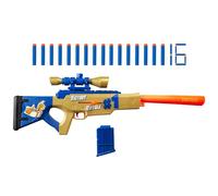 Nerf Lanzadardos Fortnite BASR OG, Clip removible de 6 Dardos, 16 Dardos de Espuma Elite, Regalos para niños, Edad: 8+