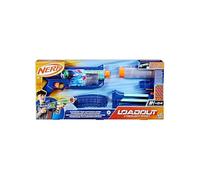 NERF Loadout, Cyberlight Ghost, lanzador de dardos de espuma y 24 dardos N1