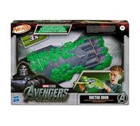 Nerf Marvel, Lanzador Doctor Doom con mira, cañón, Culata portadardos y 12 Dardos Elite, Regalos Infantiles, A Partir de 8 años