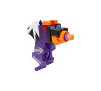 Nerf MicroShots Minecraft Ender Dragon Mini Blaster, diseño de Minecraft Dragon, Incluye 2 Dardos Oficiales Nerf Elite, Mango de imprimación, Multicolor