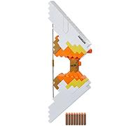 Nerf Minecraft Sabrewing Arco motorizado lanzadardos, 8 dardos Nerf Elite, Clip de 8 dardos, Inspirado en el arco del juego Minecraft