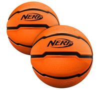 Nerf Minibalones de Baloncesto de Espuma, 12,7 cm, para Interiores, Exteriores, canastas de Puerta o como Repuesto, 2 Unidades, Naranja