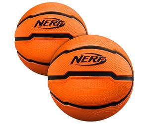 Nerf Minibalones de Baloncesto de Espuma, 12,7 cm, para Interiores, Exteriores, canastas de Puerta o como Repuesto, 2 Unidades, Naranja