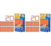 Nerf N Series, Recambio de 20 Dardos de Espuma N, Naranja y Azul, Pack para Lanzadores Nerf, Juguete para Niños y Niñas de 8 Años o Más (Paquete de 2)