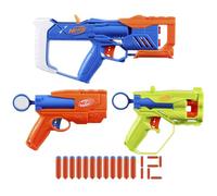 Nerf N-Series Triple Action Pack, 3 Blasters, 12 dardos N1, a partir de 8 años