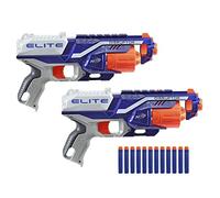 Nerf N-Strike Elite Disruptor, Pack de 2 Pistolas con Capacidad de 6 Dardos en el Tambor rotatorio, Exclusivo en Amazon