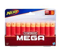 Nerf- N-Strike Mega Series Dart, 10-Pack Toy Blaster, Color Orange,Red, Estándar (Hasbro A4368)