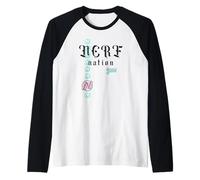 Nerf Nation Collage Camiseta Manga Raglan