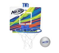 NERF Nerfoop -- The Classic Mini Foam Basketball and Hoop -- Hooks On Doors -- Indoor and Outdoor Play -- A Favorite Since 1972