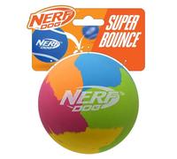 Nerf Pelota de Goma Super Bounce para Perros, 3.8 Pulgadas, Juguete Duradero de Alta Visibilidad para Perros, Rosa/Azul/Verde/Naranja/Amarillo