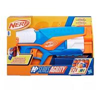Nerf Lanzador N Series Agility con 12 Dardos, Tambor Rotatorio de 6 Dardos, Actividades al Aire Libre, Regalo de Reyes Magos y Papá Noel para Niños y Niñas de 8 Años o Más