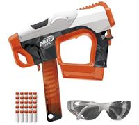 Nerf Pro Sender - Lanzador de Dardos semiautomático de Media Longitud, 150 FPS, 30 Dardos Nerf Pro, Revista de 15 Dardos, Gafas, Regalos para Adolescentes, Mayores de 14 años