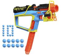 Nerf Rival Mirage XXIV-800 Blaster, 10 Nerf Rival Accu-Rounds, 2 maneras de cargar, 8 cargadores redondos extraíbles, cebado de acción de bomba, regalos para adolescentes