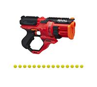 NERF Rival Roundhouse XX-1500 Red Blaster -- Clear Rotating Chamber Loads Rounds into Barrel -- 5 Integrated Magazines, 15 Rival Rounds