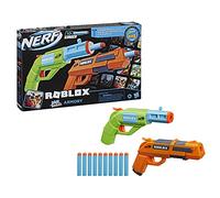 Nerf Roblox Jailbreak: Armory, Incluye 2 lanzadores de acción de Martillo, 10 Dardos Elite, código para desbloquear artículo Virtual en el Juego