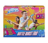 Nerf Super Soaker | Bottle Burst Trio | 3 lanzadores de Agua por Bombeo | Botellas Removibles de 120 mL de Capacidad | Juguetes Infantiles para Jugar al Aire Libre | A Partir de 6 años
