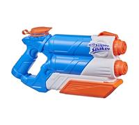 Nerf Super Soaker - Twin Tide - Lanzador de agua de bombeo con 2 cañones - Juguete para jugar con agua al aire libre - Regalos para niños y niñas a partir de 6 años
