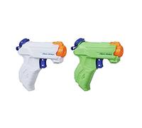Nerf Super Soaker Zipfire Doppelpack 0.97L Pistola de agua - Pistolas de agua (0,97 L, Pistola de agua, Integrado, Azul, Verde, Naranja, Blanco, 6 año(s), 2 pieza(s))